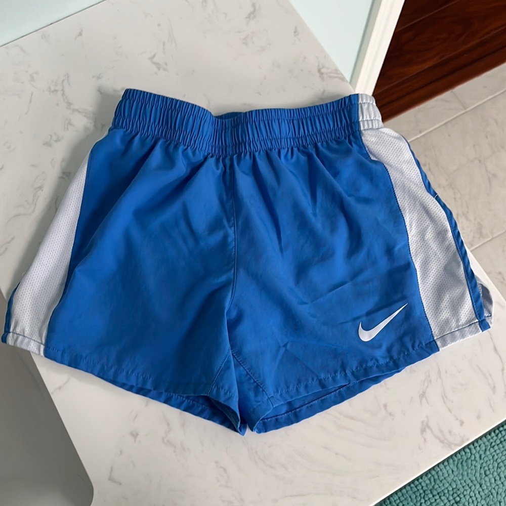 Blue Nike shorts